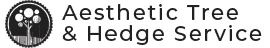aesthetic tree hedge services logo